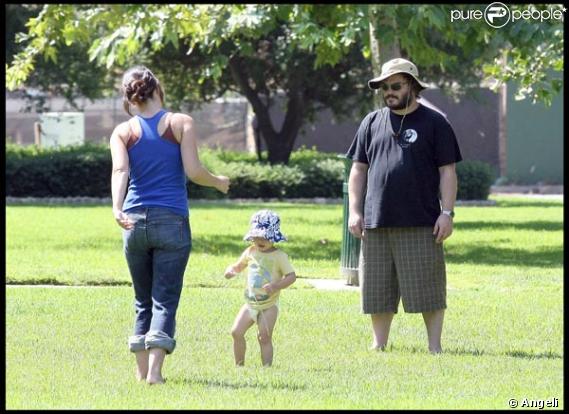 Jack Black et sa tribu dans un parc californien...