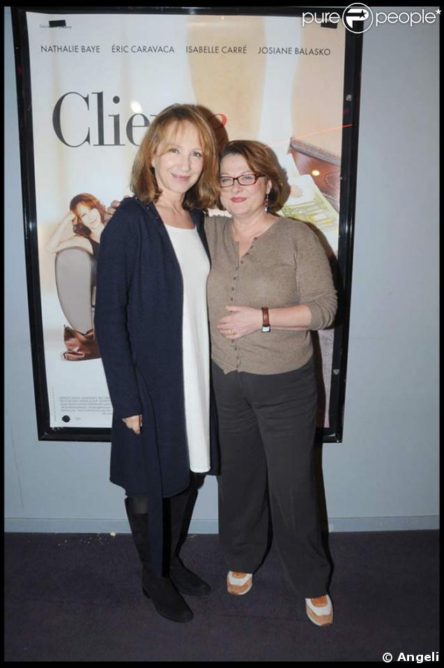 Première du film 'Cliente' : Josiane Balasko et Nathalie Baye