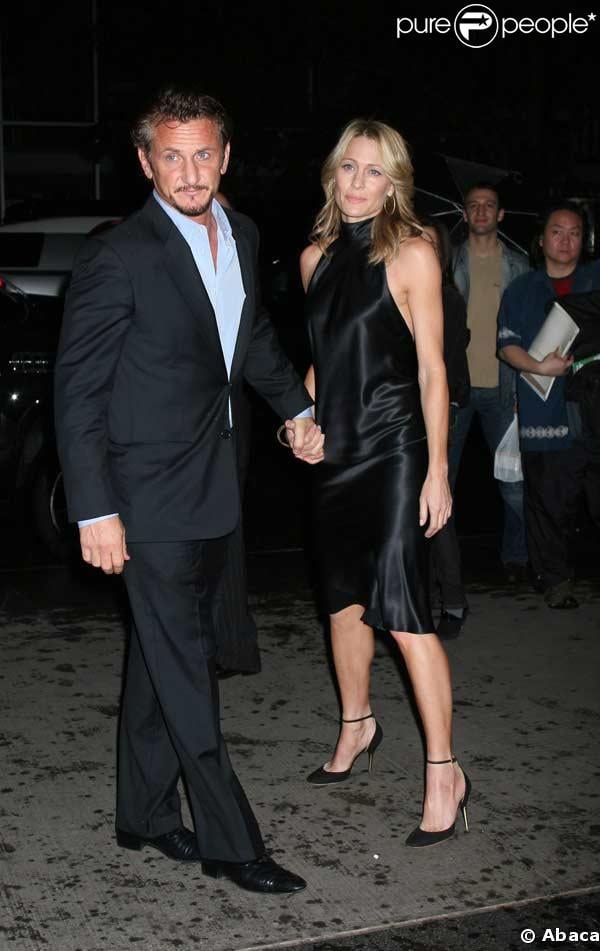 Sean Penn et sa femme Robin Wright