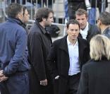 Marc-Olivier Fogiel et Benjamin Castaldi aux obsèques de Guillaume Depardieu