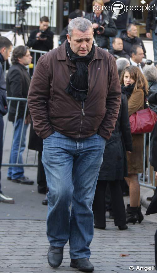 Laurent Gamelon aux obsèques de Guillaume Depardieu : 