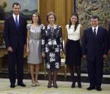 Felipe, Letizia, Sofia, Rania de Jordanie, Abdallah, Juan Carlos