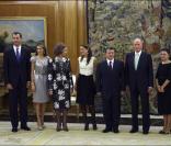 Felipe, Letizia, Sofia, Rania, Abdallah, Juan Carlos, Noor et Hamzah