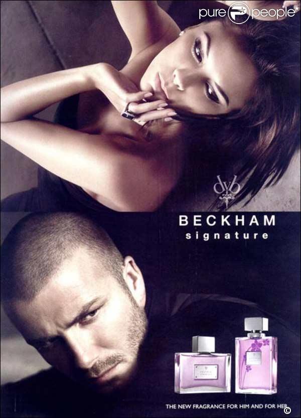 Publicité pour le nouveua parfum des Beckham 