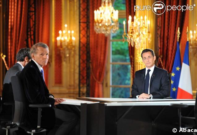Patrick Poivre d'Arvor et Nicolas Sarkozy