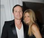 Emmanuel Petit et Maria à la soirée Black Leather Ball chez JC Jitrois, le 20/11/08
