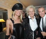 Sarah Marshall, Helene Von Unwerth et Jean Claude Jitrois à la soirée Black Leather Ball chez JC Jitrois, le 20/11/08