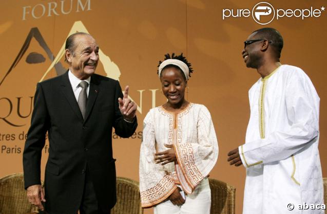 Youssou N'Dour et le Président Chirac