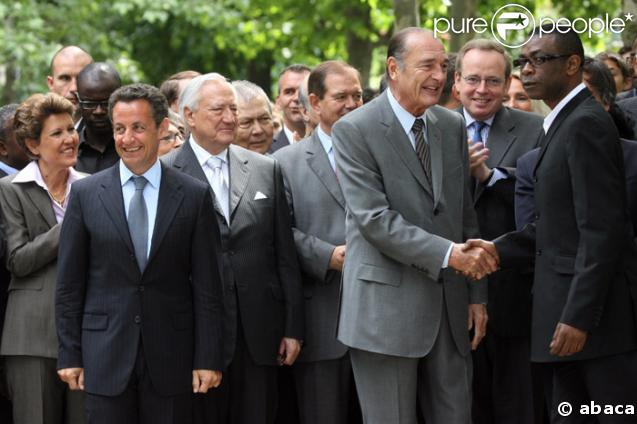 Youssou N'Dour et les Présidents Chirac et Sarkozy