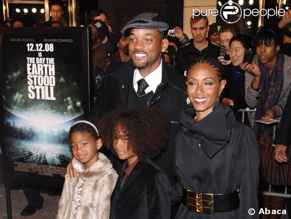 Will Smith avec sa femme Jada et ses enfants Willow et Jaden