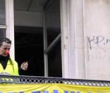 Les mal-logés ont réinstallé leur campement rue de la Banque, le 14/12/08