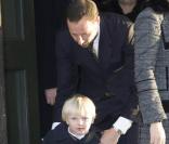 Le roi Harald V, la reine Sonja, la princesse Mette-Marit de Norvège, son époux Haakon et leurs enfants Ingrid Alexandra et Sverre Magnus