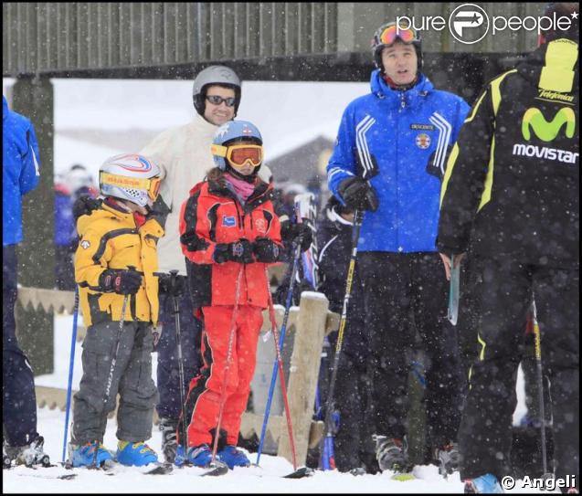 Iñaki Urdangarin et ses enfants aux sports d'hiver 