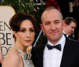  Elsa Zylberstein aux Golden Globes, à Los Angeles avec Philippe Claudel, le réalisateur d'Il y a longtemps que je t'aime. 