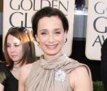 Kristin Scott Thomas, nominée comme meilleure actrice aux Golden Globes, à Los Angeles, le 11/01/09
