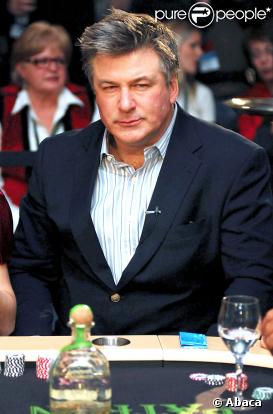 Alec Baldwin à Lake Louise pour un tournoi de poker de charité, le 21/01/09