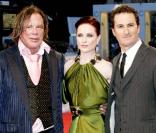 Mickey Rourke, Evan Rachel Wood et Darren Aronofsky, lors de la présentation de 