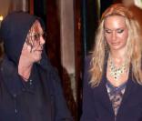 Mickey Rourke et sa compagne Céline quittent le Plaza Athénée 