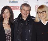 Le jury de Luchon : Mireille Darc, Jennifer Lauret et Claude Lelouch. Le 7/02/09