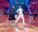 Emmanuel Philibert de Savoie et sa partenaire Natalia Titova pendant le défi du Cha Cha Cha