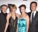 Les quatre inséparables : Steven Spielberg, sa femme Kate Capshaw (qui rajeunit à vue d'oeil, l'effet "Benjamin Button" !), Rita Wilson et son mari Tom Hanks !