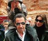 Nicolas Sarkozy, Carla Bruni et Aurélien en Jordanie