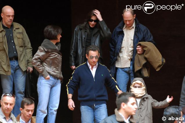 Nicolas Sarkozy, Carla Bruni et Aurélien à Petra