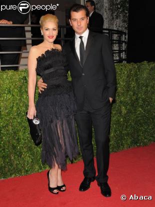 Gwen Stefani et son mari Gavin Rossdale posent à la soirée Vanity-Fair (soirée post-Oscars)