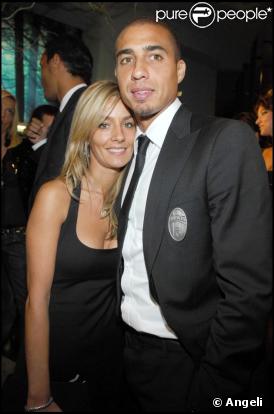David Trezeguet et sa femme, Béatrice.