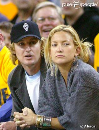 Kate Hudson et Owen Wilson assistent à un match de Basket en mai 2007
