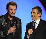 24e cérémonie des Victoires de la Musique : Johnny Hallyday et Nagui 