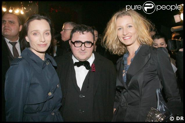 Kristin Scott Thomas, Alber Elbaz et Alexandra Lamy au défilé Lanvin