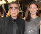 Inés Sastre et Roberto Cavalli à l'inauguration de la boutique Cavalli samedi soir à Paris