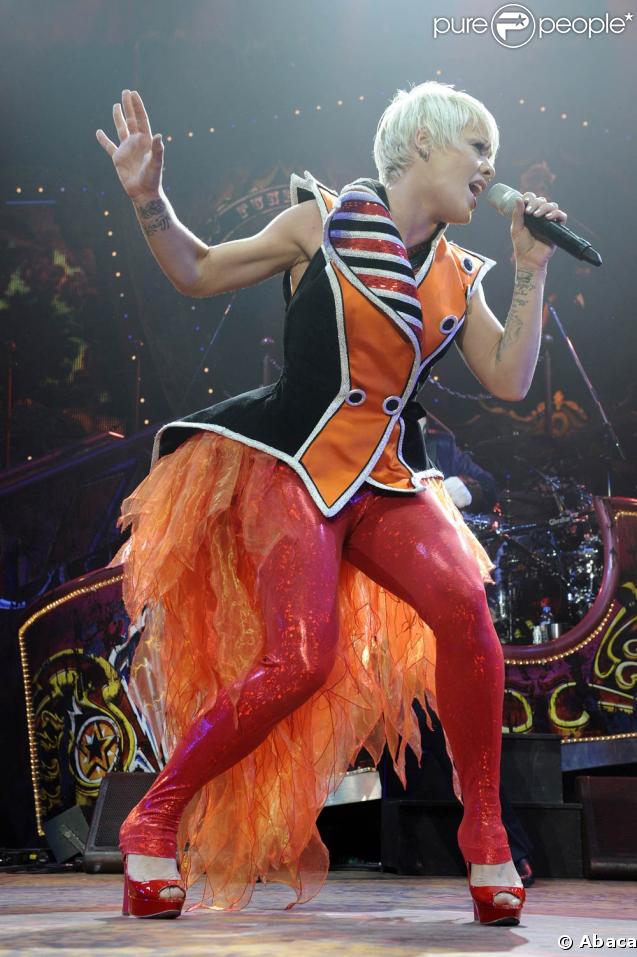 Pink à Paris-Bercy le 9 mars 2009 : un costume explosif, à l'image du show ! 