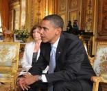 Les présidents Barack Obama et Nicolas Sarkozy à L'Elysée le 25 juillet 2008 