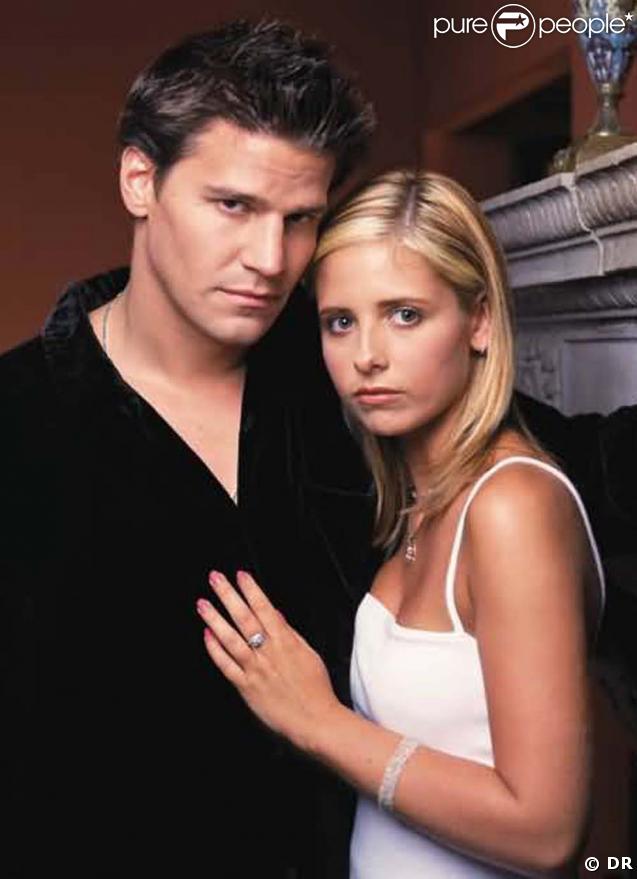 Buffy et Angel, l'histoire d'amour impossible entre une tueuse et un vampire. 