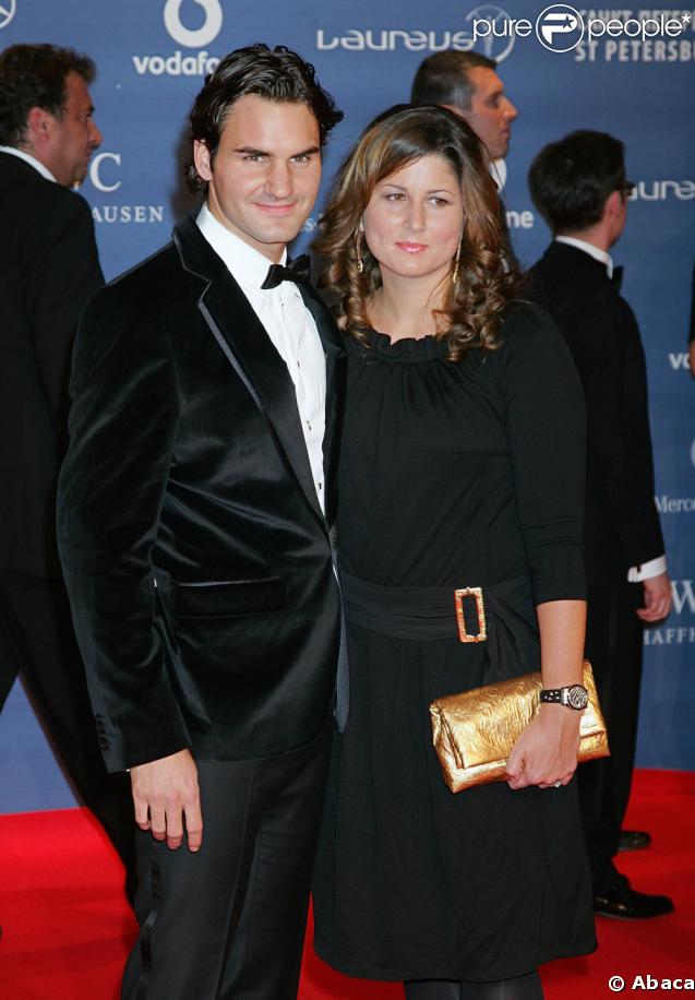    Roger Federer et sa fiancée Miroslava Vavrinec   