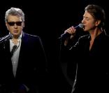 Alain Bashung et Etienne Daho en septembre 2007 pour l\'enregistrement d\'une émission pour France 4<br />