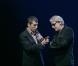 Alain Bashung et Nagui lors de la remise du Prix Constantin en novembre 2005 