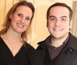 François-Xavier Demaison et Géraldine de l'équipe Lush à la présentation  