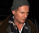 Liam Neeson, à la sortie de l'hôpital, après l'annonce de la mort de Natasha Richardson, le 18 mars 2009, à New York.