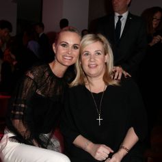 Exclusif - Laeticia Hallyday ("Femme de Coeur 2017" par Clarins pour son engagement humanitaire) et Hélène Darroze - Le Prix Clarins pour l'enfance fête ses 20 ans et récompense sa nouvelle femme de coeur L.Hallyday pour son association La Bonne Étoile à l'hôtel Salomon de Rothschild à Paris, France, le 14 mars 2017. © Borde-Jacovides/Bestimage