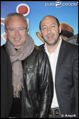 Olivier Baroux et Kad Merad, au Gaumont Opéra, le 23 mars 2009, à l'occasion de l'avant-première de Safari !
