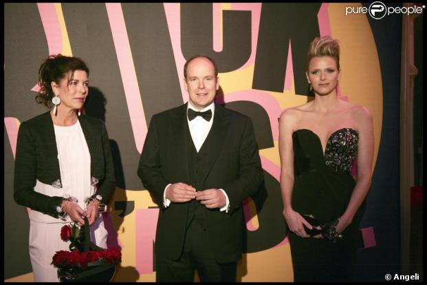 La princesse Caroline de Hanovre lors du Bal de la Rose à Monaco le 28 mars 2009