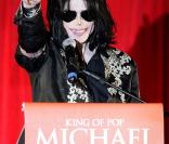 Michael Jackson à l'annonce de sa tournée (à Londres)