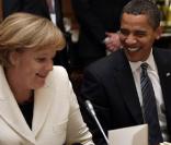 Angela Merkel et Barack Obama au dîner donné par Gordon Brown et concocté par Jamie Oliver