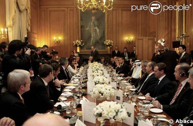 Dîner donné par Gordon Brown et concocté par Jamie Oliver en marge du G20 