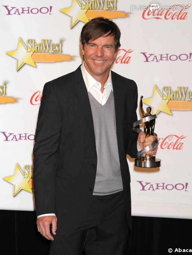 Dennis Quaid récompensé, lors des ShoWest Talent Awards 2009, à l'hôtel-casino Paris, à Las Vegas, le 2 avril 2009 !
