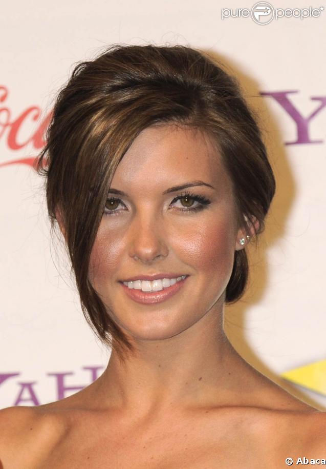 Audrina Patridge et sa mèche, lors des ShoWest Talent Awards 2009, à l'hôtel-casino Paris, à Las Vegas, le 2 avril 2009 !