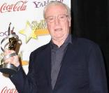 Michael Caine, récompensé pour l'ensemble de sa carrière, lors des ShoWest Talent Awards 2009, à l'hôtel-casino Paris, à Las Vegas, le 2 avril 2009 !